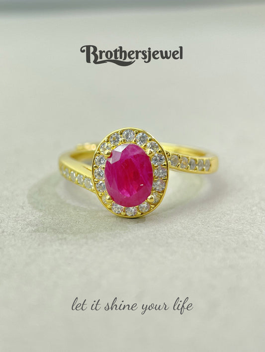 S925 Silver Natural Gorgeous Ruby  Ring N0120109