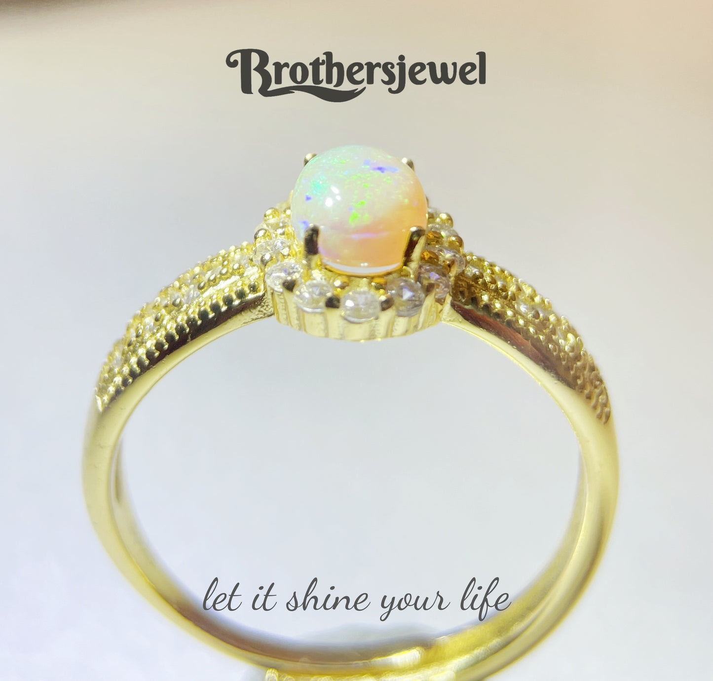 S925 Sterling Silver Natural Opal Ring L0088125