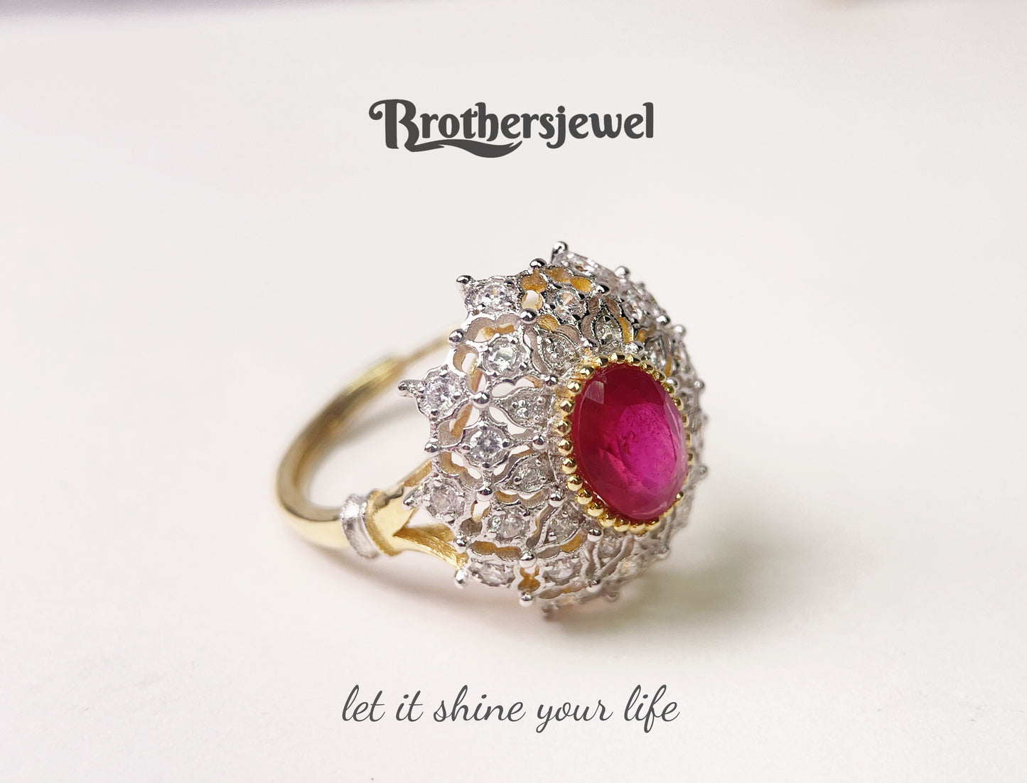 S925 Silver Natural Gorgeous Ruby  Ring L0159180