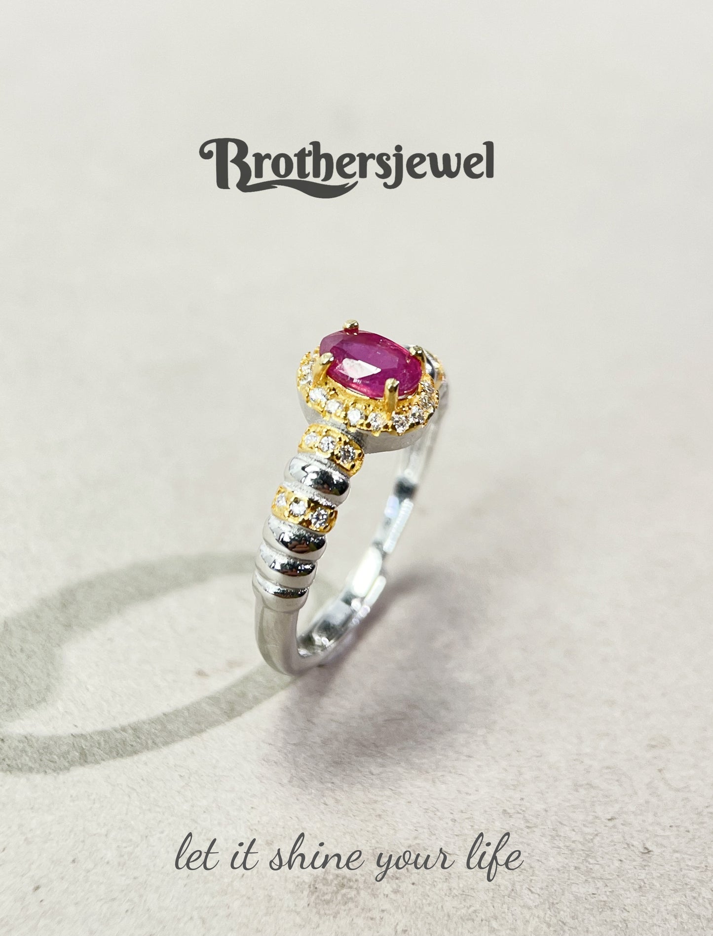 S925 Silver Natural Gorgeous Ruby  Ring L0078177