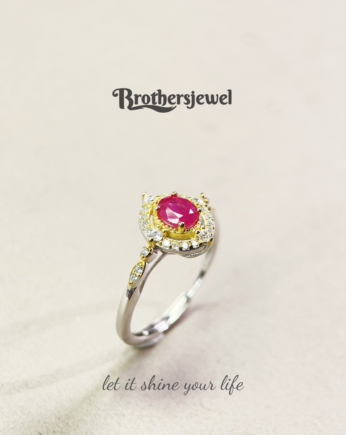 S925 Silver Natural Gorgeous Ruby  Ring L083181